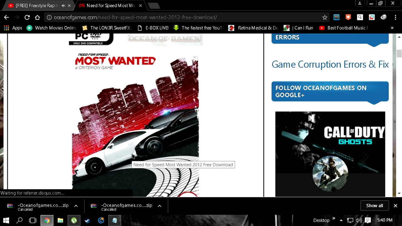 need for speed most wanted install